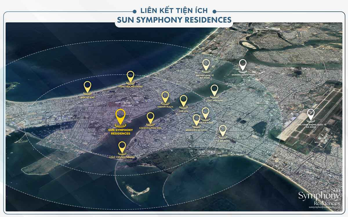 Liên kết vị trí Sun Symphony Residences